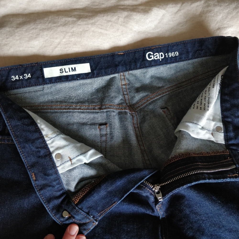 Slim Stretch Resin Rinse Jeans - Picture 2 of 3